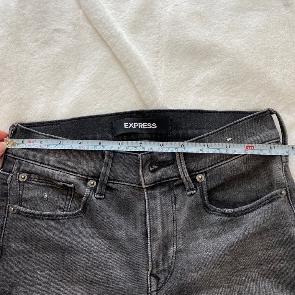 Express gray skinny crop jeans - Picture 2 of 5